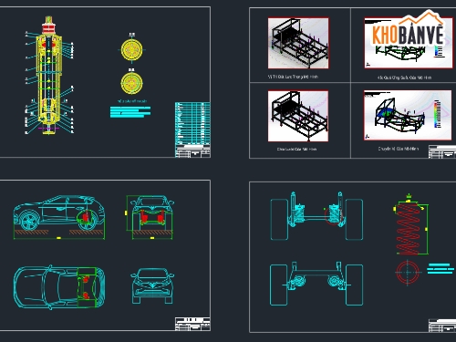 Bản vẽ hệ thống treo,hệ thống treo ô tô,Bản vẽ,ô tô,hệ thống treo