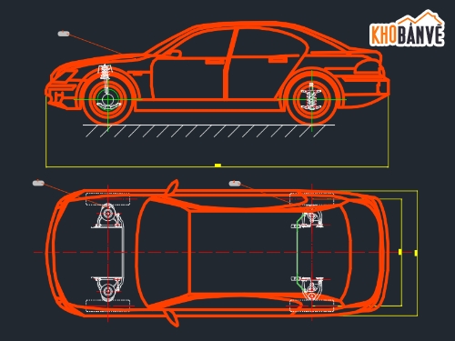 hệ thống treo trên xe Toyota,Bản vẽ hệ thống treo,hệ thống treo