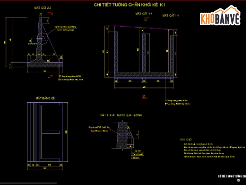 kè BTCT,Bản vẽ kè,BTCT