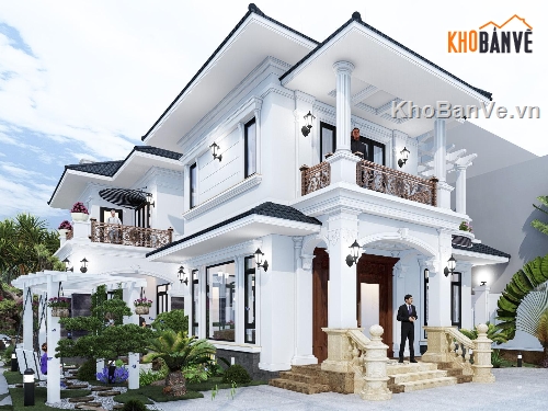 bản vẽ biệt thự,file bản vẽ,biet thu dep,biệt thự cao cấp