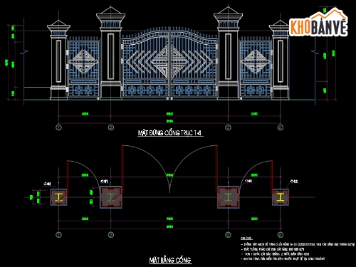 tường rào,kiến trúc cổng,cổng tường rào,cổng tường,kết cấu kiến trúc,Bản vẽ