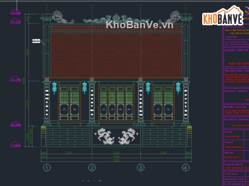 Bản vẽ,nhà thờ,Bản vẽ nhà thờ họ,phủ thờ