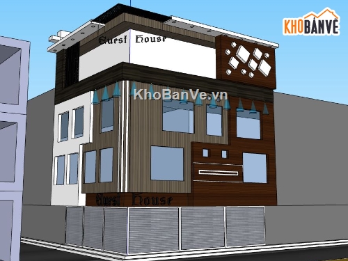 su nhà phố,model su nhà phố,sketchup nhà phố