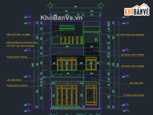 Bản vẽ,Bản vẽ nhà phố,nhà phố 3 tầng,bản vẽ 3 tầng,3 tầng