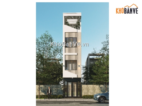 thiết kế nhà 4 tầng,full hồ sơ thiết kế 4 tầng 3x9m,nhà 4 tầng 3x9m,nhà phố 4 tầng cad,file cad nhà phố 4 tầng