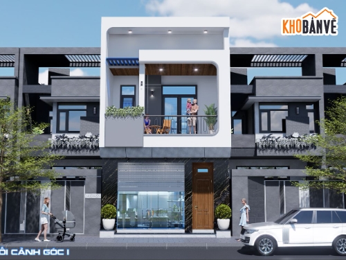 Bản vẽ nhà phố,nhà phố 2 tầng,file cad nhà phố 2 tầng,cad nhà phố 2 tầng