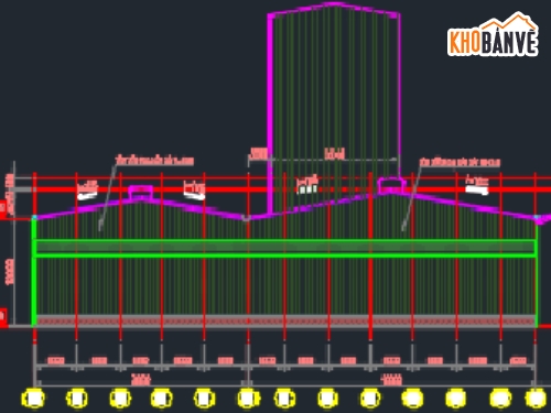 nhà xưởng,xưởng sản xuất,Bản vẽ xưởng sản xuất,nhà xưởng thức ăn chăn nuôi