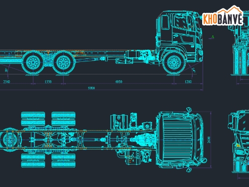 Bản vẽ,ô tô tải,sát xi,Bản vẽ cad ô tô,Hino FL,ô tô cơ sở