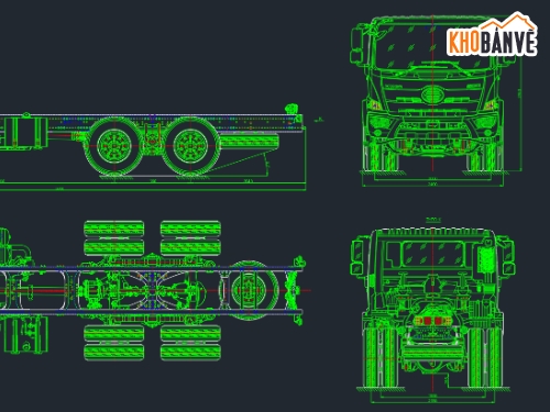 Hino,sát xi,Bản vẽ cad ô tô,FM8JN8A-XHV,cad ô tô sát xi