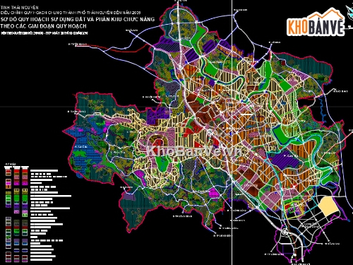 quy hoạch chung thành phố Thái Nguyên,Quy hoạch sử dụng đất 2035,Bản vẽ quy hoạch sử dụng đất Thái Nguyên