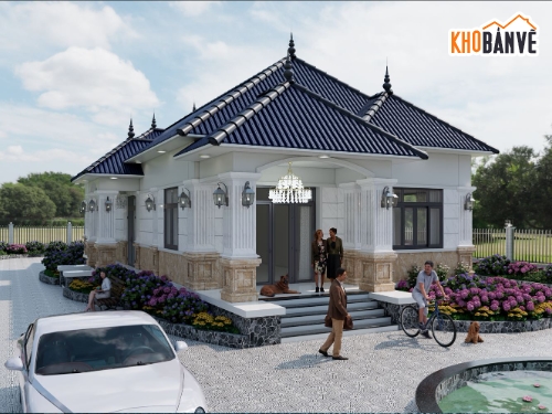 bản vẽ nhà cấp 4,bản vẽ kiến trúc,bản vẽ nhà nông thôn