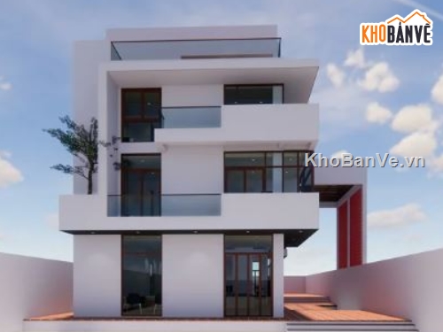 nhà phố 3 tầng,revit nhà phố 3 tầng 1 tum,file revit nhà phố 3 tầng