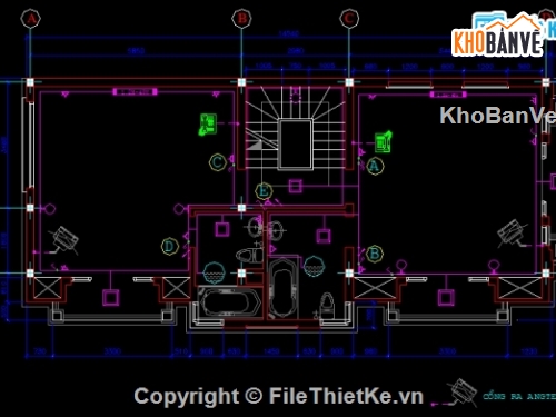 sơ đồ hệ thống điện,điện nhà 4 tầng,bản vẽ điện nhà phố,sơ đồ cấp điện nhà 4 tầng