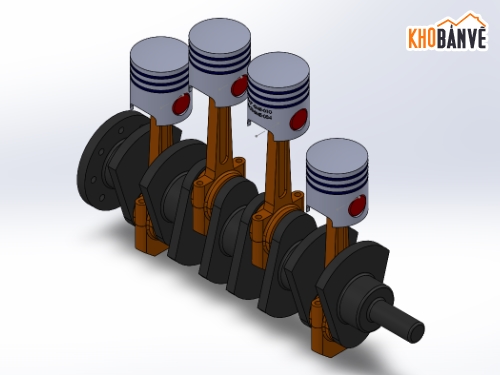 trục khuỷu thanh truyền,trục khuỷu,bản vẽ trục khuỷu,bản vẽ thanh truyền