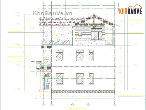 biệt thự 3 tầng 9.2x12.04m,Bản vẽ thi công biệt thự 3 tầng,biệt thự 3 tầng,biệt thự 3 tầng hiện đại