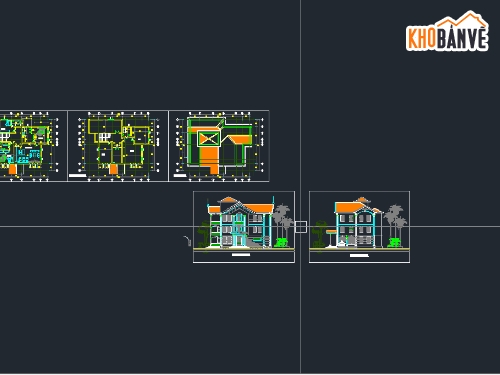 Bản vẽ,biệt thư,thiết kế biệt thự đầy đủ,Bản vẽ thiết kế biệt thự,bản vẽ biệt thự 3 tầng