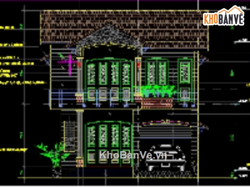 biệt thự 2 tầng 8x15m full kiến trúc,bản vẽ biệt thự 2 tầng 8x15m,bản vẽ biệt thự 2 tầng,mẫu biệt thự 2 tầng