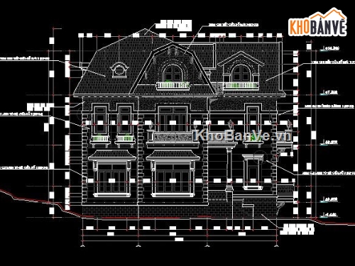 biệt thự 3 tầng,Bản vẽ,Bản vẽ biệt thự,Bản vẽ biệt thự 3 tầng