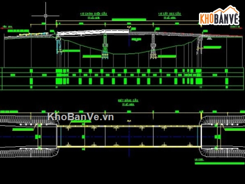 Bản vẽ,Bản vẽ cầu dầm,Thiết kế cầu dầm