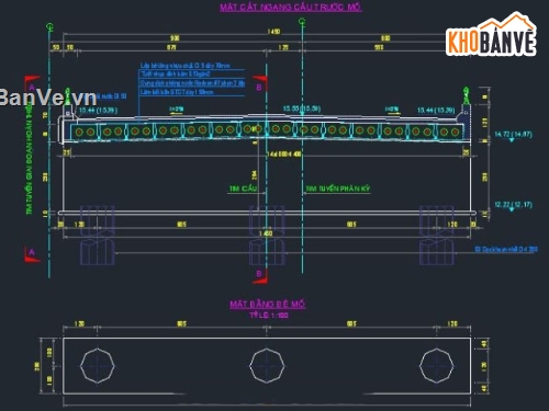 bản vẽ dầm bản,bản vẽ,bản vẽ cầu dầm