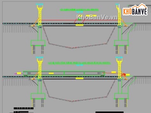 cầu dầm T,cầu dầm T 33m,bản vẽ cầu dầm T 33m,thi công kết cấu nhịp,bản vẽ cầu dầm,cad cầu dầm