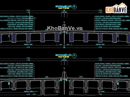 Bản vẽ,Bản vẽ cầu dầm,Thiết kế cầu dầm