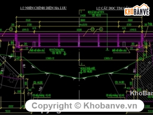 Cầu tạm bằng thép,Bản vẽ cầu dầm thép,cầu dầm L=14 b=3.5m,thiết kế cầu dầm thép l=14m