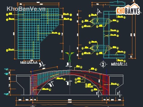 cầu công viên,cầu vòm BTCT,bản vẽ