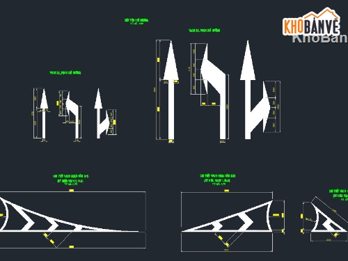 bản vẽ chi tiết vạch sơn,thiết kế vạch sơn,mẫu vạch sơn quy chuẩn 41-2012,bản vẽ vạch sơn