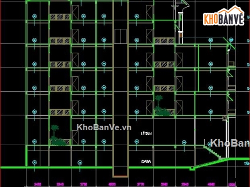 đường điện khách sạn,điện khách sạn 3 sao,thiết kế điện khách sạn,bản vẽ hệ thống điện khách sạn