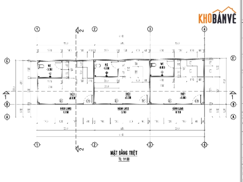 Bản vẽ thiết kế thi công nhà trọ gác lững,Bản vẽ nhà trọ,thiết kế nhà trọ,nhà trọ,thiết kế nhà,Bản vẽ thi công