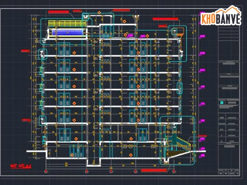 nhà 4 tầng,file cad nhà 4 tầng,tòa nhà 4 tầng cad