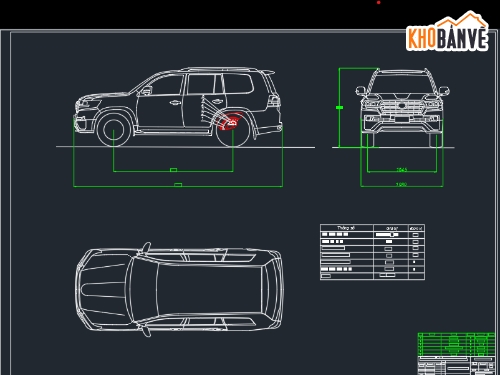 Bản vẽ xe ô tô,Toyota Land Cruiers 2016,bản vẽ xe Land Cruiers