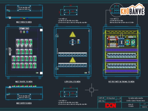 tủ điện,Tủ điện chiếu sáng,File cad tủ điện 3 pha,Bản vẽ tủ điện thi công,Bản vẽ tủ điện solar