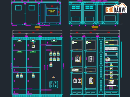 Tủ điện,bản vẽ tủ điện,bản vẽ lắp đặt,thiết kế điện,Bản vẽ tủ điện hạ thế,tủ điện hạ thế