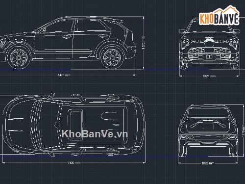 Tuyến hình xe ô tô,bản vẽ tuyến hình,tuyến hình 2d