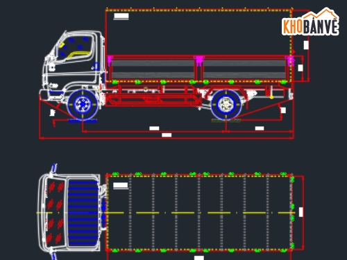 Bản vẽ xe tải,hyundai,hyundai mighty,xe tải