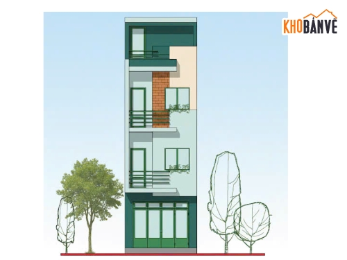 Bản vẽ nhà phố,Bản vẽ xin phép xây dựng nhà phố,nhà phố 4x14.5,4x14.5,hstk nhà phố 4x15,Bản vẽ