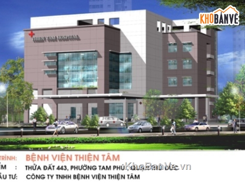 bệnh viện thiện tâm,Bệnh viện,file cad bệnh viện,cad bệnh viện