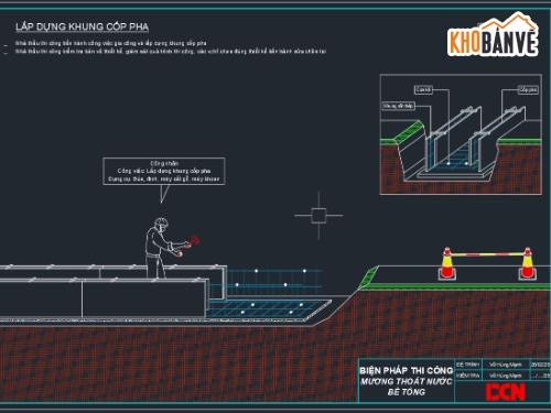 Biện pháp thi công cáp ngầm hạ thế,Biện pháp thi công hào kỹ thuật bê tông,thi công cống hộp bê tông
