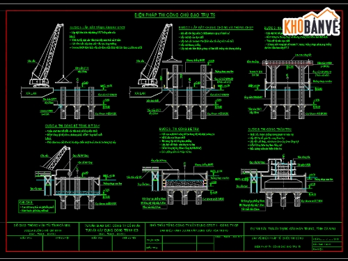 Thùng chụp,trụ cầu,biện pháp thi công