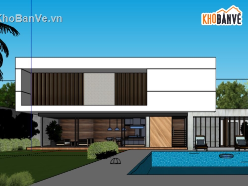 file su biệt thự,sketchup biệt thự,model su biệt thự