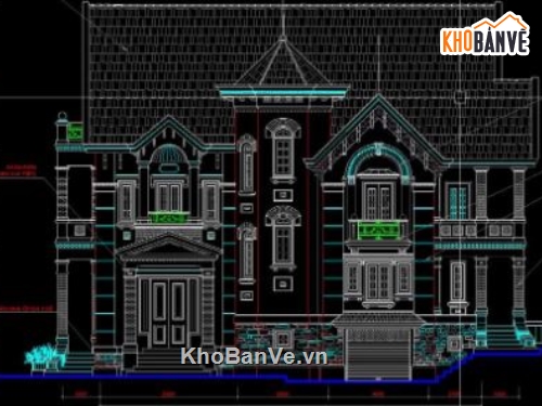 biệt thự 2 tầng,file cad biệt thự 2 tầng,biệt thự 2 tầng file cad,cad biệt thự 2 tầng