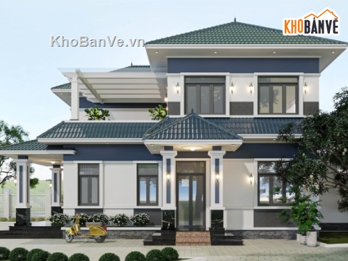 Biệt thự 2 tầng hiện đại,biệt thự hiện đại,biệt thự 2 tầng