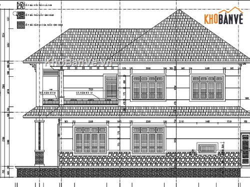 Biệt thự,Biệt thự 2 tầng hiện đại,biệt thự 2 tầng mái nhật,biệt thự 9x16m,nhà 2 tầng mái nhật