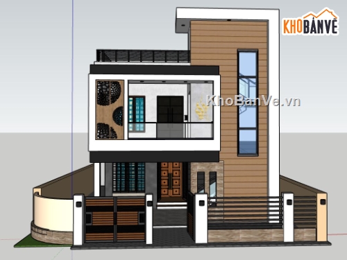 file su biệt thự,model su biệt thự,file sketchup biệt thự