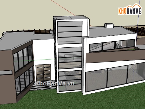 mẫu biệt thự sketchup,model su biệt thự,sketchup biệt thự