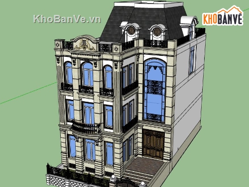 file su biệt thự,sketchup biệt thự,model su biệt thự