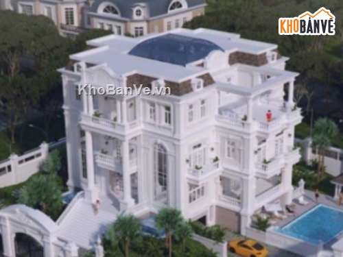 biệt thự 4 tầng,cad biệt thự 4 tầng,file cad biệt thự 4 tầng,biệt thự 4 tầng cad
