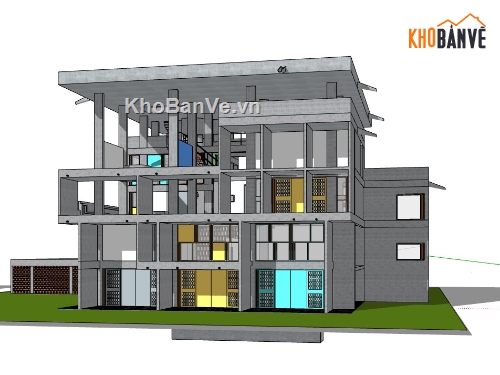 su biệt thự,model su biệt thự,sketchup biệt thự